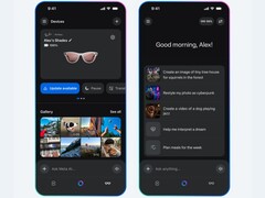 Interface de l'application Meta AI montrant les lunettes intelligentes Ray-Ban connectées sous 