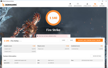 Lenovo IdeaPad 730S-13IWL - 3DMark Fire Strike.