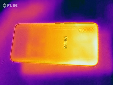 Vivo Nex Ultimate - Relevé thermique à l'arrière.