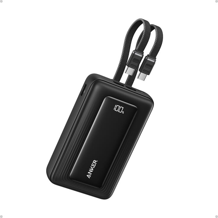La banque d'alimentation Anker Zolo (20K, 45W, double câble USB-C intégré). (Source de l'image : Casio)