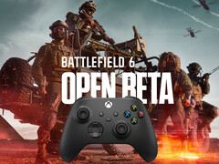 La bannière du playtest de Battlefield 6 est montrée avec la manette (Image source : Electronic Arts, Microsoft Xbox Gaming with edits)