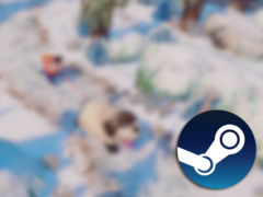L'ensemble du projet Dogwalk - actifs, animations et code - est réalisé avec Blender et le populaire moteur de jeu Godot, qui est open-source. Sur la photo, une capture d'écran floue du jeu avec le logo Steam superposé (Source de l'image : Steam - Edited)