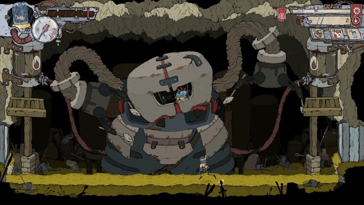 Image de gameplay de Feudal Alloy. (Source de l'image : Steam)