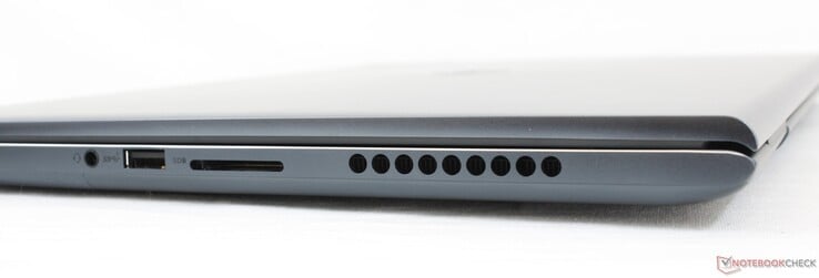 A droite : casque 3,5 mm, USB-A 3.2 Gen. 1, lecteur de carte SD