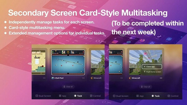 Multitâche sur l'Ayaneo Pocket DS. (Source de l'image : Ayaneo)