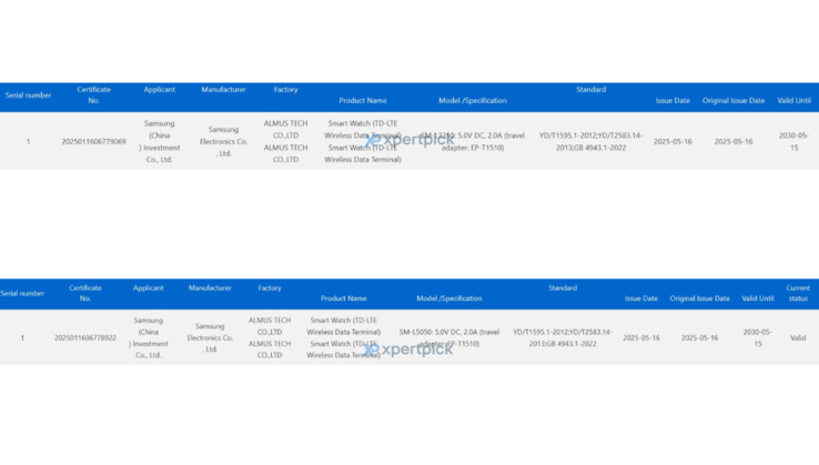 Le "Galaxy Watch8 series " apparaît dans les nouveaux listings de 3C avec une charge de dernière génération. (Source : 3C via XpertPick)