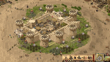 Sur la photo : une capture d'écran du jeu « Stronghold Crusader : Definitive Edition ».