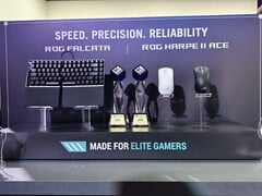 Le clavier Asus ROG Falcata et la souris Harpe 2 Ace ont été présentés au Computex 2025 (image source : Notebookcheck)