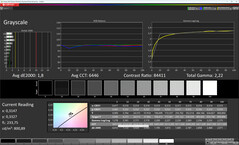 Échelles de gris (couleur : professionnelle, température de couleur : chaude, espace colorimétrique cible : sRGB)