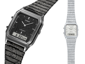 Les modèles Casio x Liberty AQ-230EBLT-1A et AQ-230ELT-7A (photo), de gauche à droite. (Source de l'image : Casio)
