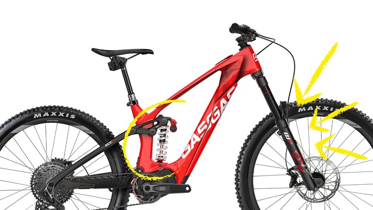 Le vélo électrique Gasgas ECC 6 est doté d'une suspension conçue par DVO. (Source de l'image : Gasgas)