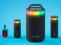 Les enceintes Bluetooth de la série Party de JLab sont dotées d&#039;effets lumineux RVB, d&#039;une résistance aux éclaboussures et d&#039;un son personnalisable. (Source de l&#039;image : JLab)