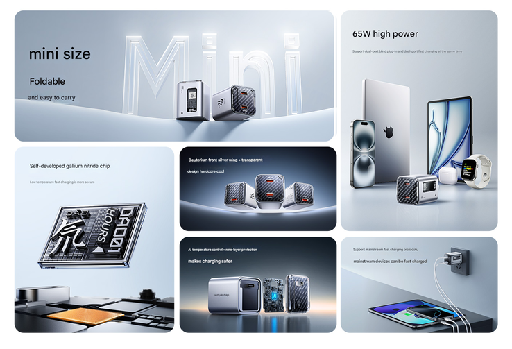 Principales caractéristiques du chargeur RedMagic DAO mini 65 W (Image source : RedMagic - machine translated)