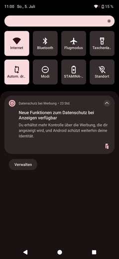 Test du Sony Xperia 1 VIII : interface utilisateur Android