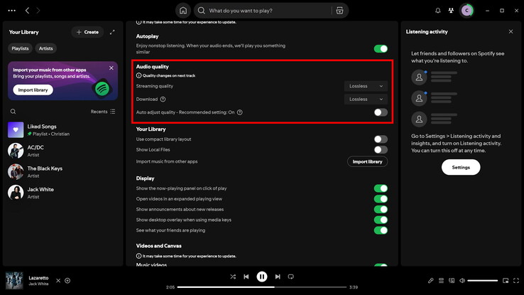 Passez au format sans perte sur Spotify