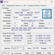 Page principale de CPU-Z