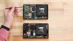 Les modèles OLED de la Nintendo Switch contiennent quelques changements par rapport à la version LCD. (Image source : iFixit)