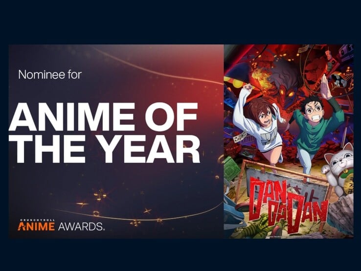 Dandadan est nommé non seulement pour le meilleur anime de l'année, mais aussi dans 18 autres catégories ! (Source de l'image : Crunchyroll)