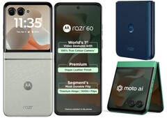 Le téléphone à clapet Motorola Razr 60 est équipé d&#039;un processeur MediaTek Dimensity 7400X (Image source : Motorola)
