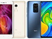 Des générations à part : La Redmi Note 4 et la Redmi Note 9. (Source de l'image : Xiaomi - édité).