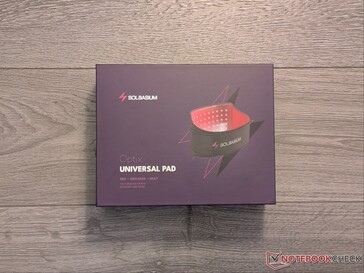 Boîte d'emballage du tampon Solbasium Optix Universal.