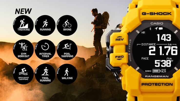 Le RANGEMAN suit 9 types d'activités de plein air à travers le monde. (Source : Casio)