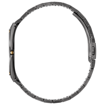 Vue de profil de la Citizen Eco-Drive One AR5065-54W, mettant en valeur son boîtier ultra-fin et son bracelet en acier inoxydable.