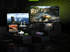 Une image qui sert de marketing promotionnel pour le site GeForce Now de Nvidia