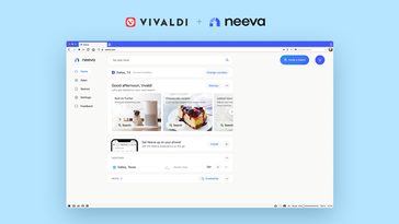 Recherche Neeva dans Vivaldi (Source : Vivaldi Browser)