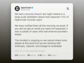 OpenCode confirme l’intrusion et la fuite de clés API