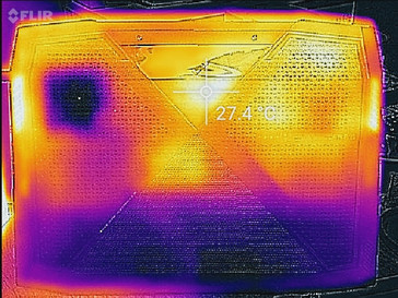 Omen X 17 - Relevé thermique (au repos, au-dessous).