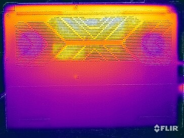 Températures de surface pendant l'essai de résistance (face inférieure)