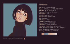 Jusqu'à présent, une capture d'écran de votre propre bureau Linux incluait généralement une fenêtre de terminal avec Neofetch (Image : Dylan Araps/GitHub).