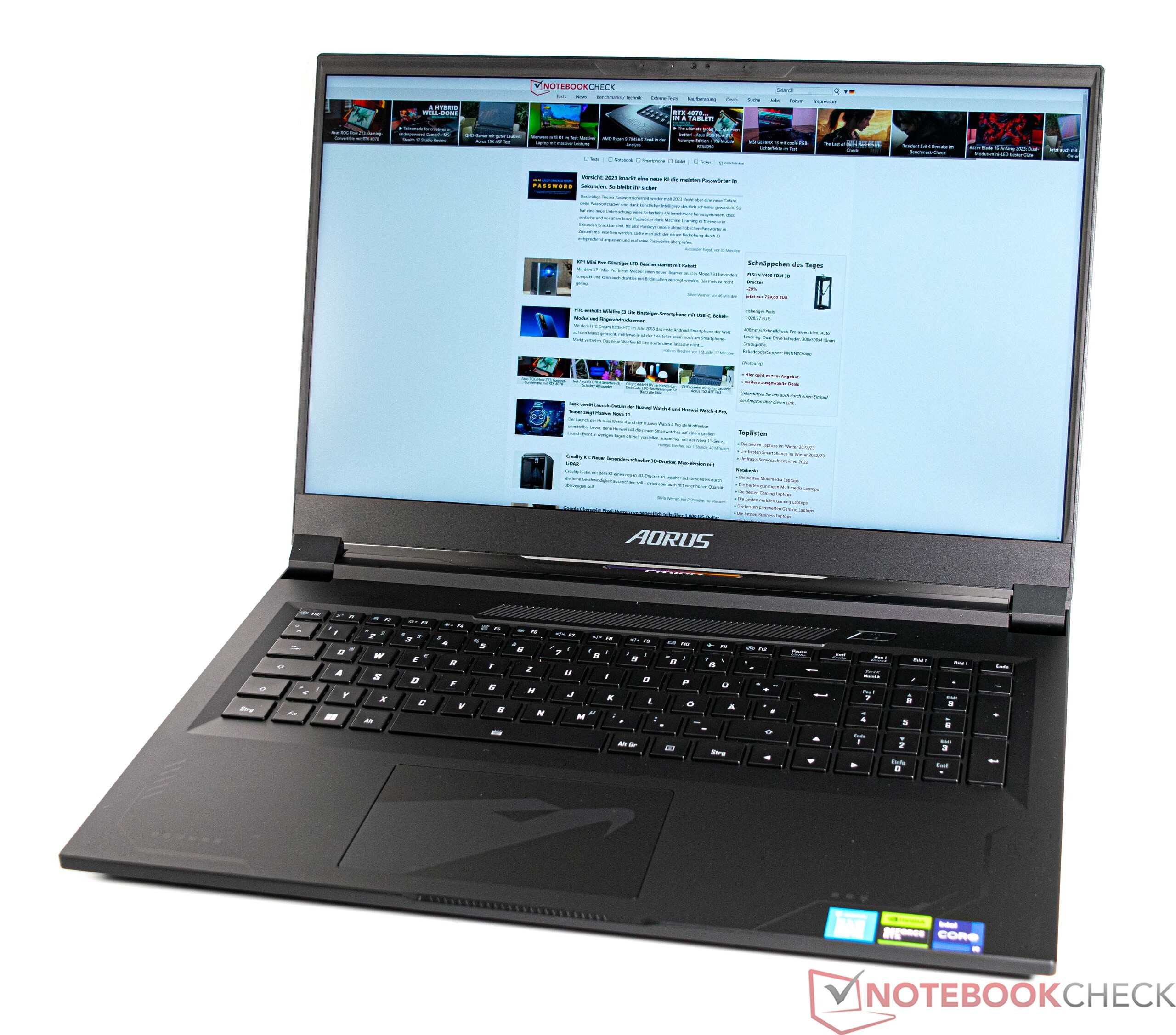 Test de l'Aorus 17X AZF : PC portable gaming haut de gamme et fin avec ...