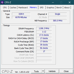 HP EliteBook 735 G6 - CPU-Z : mémoire vive.