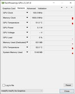 GPU-Z : Capteurs