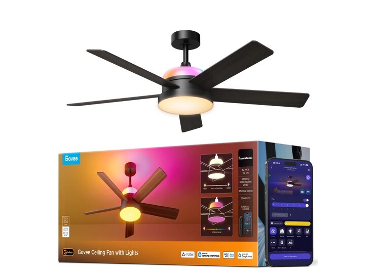 Le ventilateur de plafond Govee avec lumières
