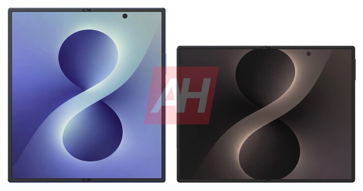 Le Samsung Galaxy Z Fold8 Ultra (à gauche) est plus haut mais plus étroit que le Galaxy Z Fold8 Wide (à droite).