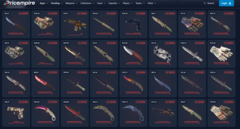 Une capture d'écran du site web de suivi des prix de la CS2, Price Empire (source de l'image : Price Empire)