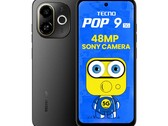 Le Tecno Pop 9 5G dans un coloris Shadow Black (Image source : Tecno)