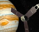 Illustration d'artiste montrant une sonde près de Jupiter.