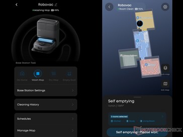 l'application eufy en mode sombre.