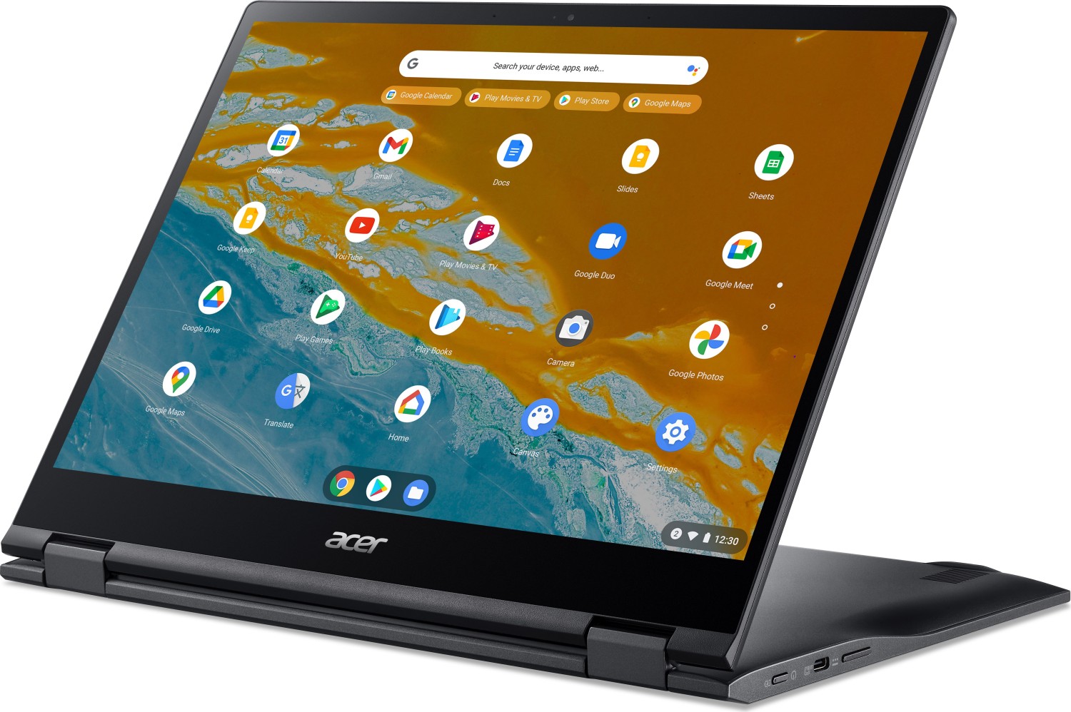 acer Spin 311-2H 11.6 2-in-1 Touchscreen Chromebook (Intel 4-Core Celeron  N4000, 64GB eMMC, 4GB RAM, Stylus, Webcam, IPS) Flip Convertible Home 